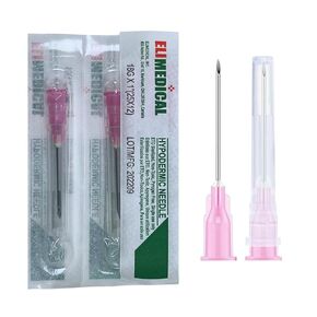 Veterinary Hypodermic Needle, Poly Hub 18G x 1 inch, 100 per Box, Individually Packed, NDL1825