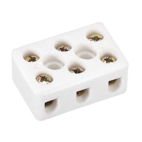 uxcell 3 Way Ceramics Terminal Blocks High Temp Porcelain Ceramic Connectors