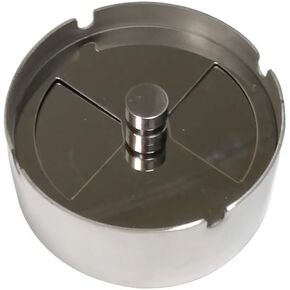 102x42MM High-grade Stainless Steel Anti Fall Round Revolving Ashtray with Cover Tray Wind-proof Ash-tray for Hotel Home Bar