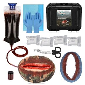 Covered Laceration Wound Packing Trainer kit, Stop The Bleed Training Kit, Bleed Control Kit for Medical Classes - Tactical Box