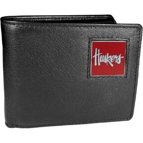 NCAA Siskiyou Sports Mens Nebraska Cornhuskers Leather Bi-fold Wallet One Size Black