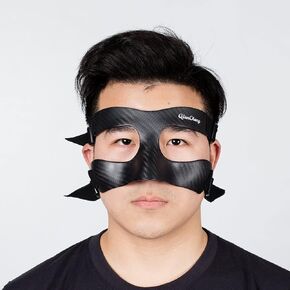 Qiancheng Nose Guard Face Shield for Broken Nose, Adjustable Carbon Fiber Face Guard with Padding, Protection from Impact Injuries to Nose and Face for Adult