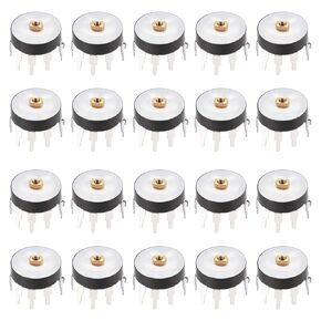 uxcell Wheel Duplex Potentiometer with Switch 50K Ohm Variable Resistors Single Turn Rotary Carbon Film Taper RV12MM 20pcs