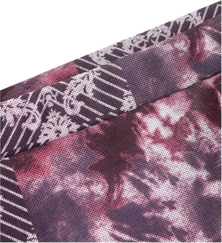 Verdusa Women's 2 Piece Set Tie Dye Backless Halter Tie Back Top Split Thigh Skirt in Kuwait