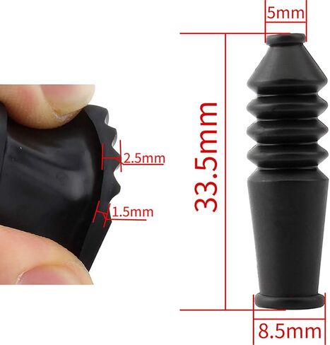 GANAZONO 10pcs Mountain Bike V Brake Cable Rubber Boot Protective Cover Rubber Gaiter V-Brake Cable Noodle Boot Dust Cover for Bicycle in Saudi Arabia