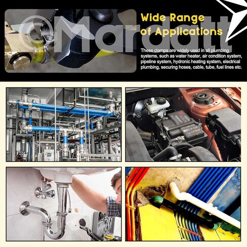 47 قطعة من مشابك خرطوم الأذن المفردة مع كماشة مشبك الأذن وأداة تجعيد وقاطع الأنابيب، مجموعة متنوعة من خرطوم الفولاذ المقاوم للصدأ 304 من 7 مم إلى 18.5 مم لاستخدام سباكة السيارات in Kuwait