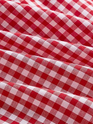 Floerns Women's Gingham Print tie Shoulder Sleeveless Ruffle Hem cami Dress in Kuwait