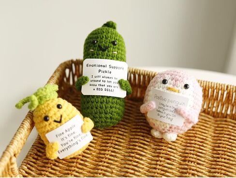 Positive Potato Bulk Emotional Support Pickle Nuggets Mini Funny Positive Potato Set Positive Crochet Animals Bulk Funny Stuff for Friends (D-potato with butt) in Saudi Arabia