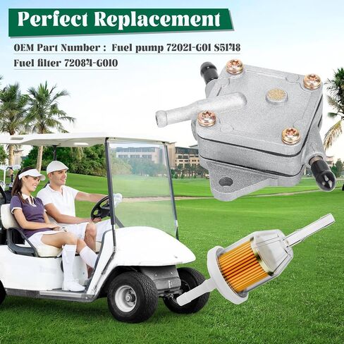 10L0L Golf Cart Fuel Pump for EZGO TXT & Medalist 1994-2003 4-Cycle Gas Golf Carts with 295cc 350cc Robin Engine, Replace OEM# 72021-G01 S5148 in Saudi Arabia