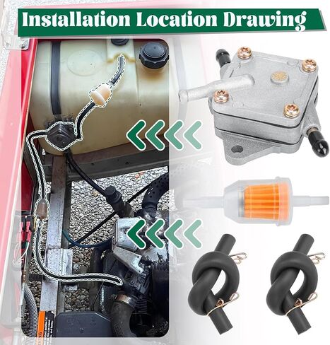 10L0L Golf Cart Fuel Pump for EZGO TXT & Medalist 1994-2003 4-Cycle Gas Golf Carts with 295cc 350cc Robin Engine, Replace OEM# 72021-G01 S5148 in Saudi Arabia