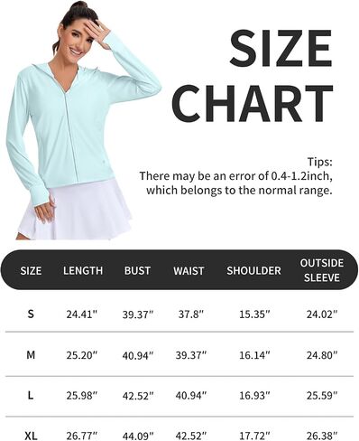 UPF 50+ Sun Protection Hoodie Jacket Sun Shirt for Women with Pocket Summer Clothing for Outdoor Hiking in Saudi Arabia