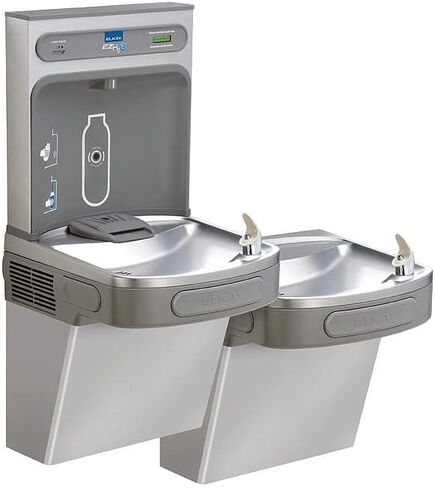 محطة تعبئة الزجاجات Elkay EZH2O ومبرد ADA ثنائي المستوى متعدد الاستخدامات، مصفى 8 GPH من الفولاذ المقاوم للصدأ in Kuwait
