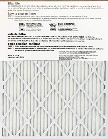 12x20x1 (11.75 x 19.75) Enviroflow Air Filter (Merv 8 ) (4 Pack) in Saudi Arabia