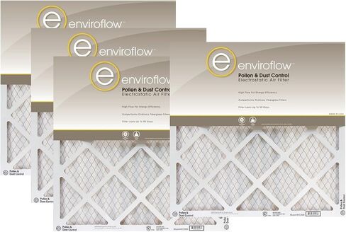12x20x1 (11.75 x 19.75) Enviroflow Air Filter (Merv 8 ) (4 Pack) in Saudi Arabia