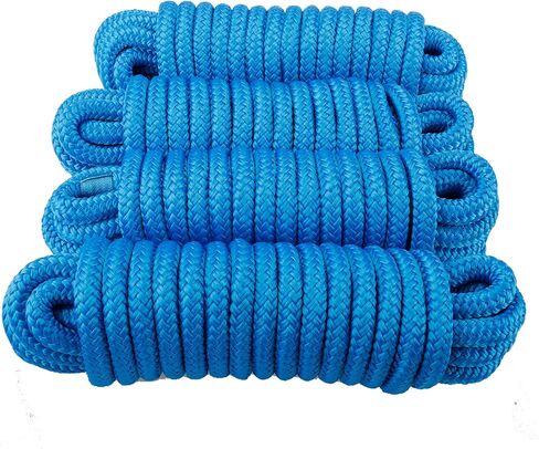 خطوط قفص الاتهام مصنوعة من النايلون المضفر المزدوج من Amarine بقوة 7700 رطل (الطول: 25 قدمًا العمق: 5/8 بوصة العيينة: 15 بوصة) خطوط إرساء حبل القوارب البحرية حد حمل العمل: 1540 رطلًا in Saudi Arabia