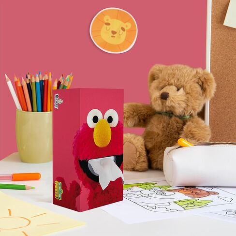 SESAME STREET SNEEZE 4-Pack - Premium Facial Tissues Fun Designs for Kids - Made in USA - Ideal Get Well Gift - Gentle & Absorbent Relief for Sniffles | 496 Total Tissue Count (124 Each Box) in Saudi Arabia