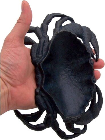Navy Cast Iron Crab Dish, Nautical Décor, Trinket or Jewelry Holder, 8.25 Inches in Saudi Arabia