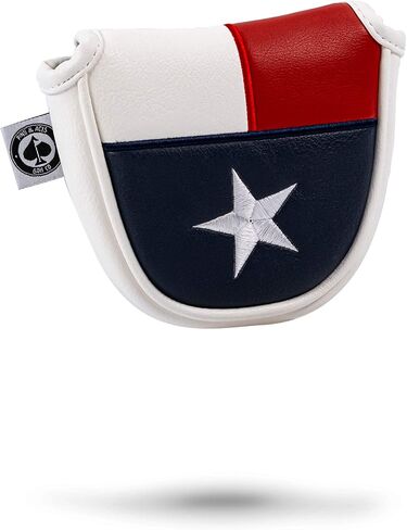 غطاء رأس نادي الجولف Pins & Aces Texas - أغطية رأس فاخرة مصنوعة يدويًا من الجلد بتصميم نجمة واحدة - أغطية نادي الجولف ذات طراز TX Pride، ذات جودة عالية - قم بتصميم حقيبة الجولف الخاصة بك وتخصيصها in Saudi Arabia