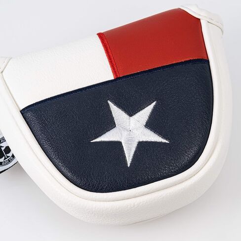 غطاء رأس نادي الجولف Pins & Aces Texas - أغطية رأس فاخرة مصنوعة يدويًا من الجلد بتصميم نجمة واحدة - أغطية نادي الجولف ذات طراز TX Pride، ذات جودة عالية - قم بتصميم حقيبة الجولف الخاصة بك وتخصيصها in Saudi Arabia
