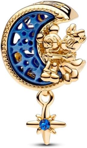 مجوهرات زاوية البيرة أجنحة نجمة القمر ماوس سحر 925 الفضة الاسترليني مع زركونيا مكعب للنساء الأساور والقلائد، هدية عيد الأم للفتيات in Kuwait