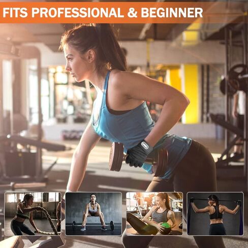 قفازات التمرين HCFGS، قفازات الصالة الرياضية للرجال والنساء، قفازات رفع الأثقال لحماية راحة اليد الكاملة، قفازات الصالة الرياضية للتدريب وركوب الدراجات واللياقة البدنية وممارسة التمارين الرياضية والتعليق والسحب in Kuwait