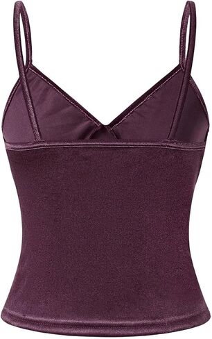 SOLY HUX Women's Y2k Cami Crop Top V Neck Spaghetti Strap Sun Moon Embroidery Tops in Saudi Arabia