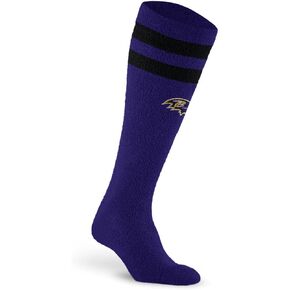 For Bare Feet NFL BALTIMORE RAVENS Cozy Feather Compression Varsity Stripe Team Color Small/Medium