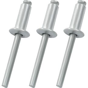 100 Pcs 1/4" x 3/4" Aluminum Blind Rivets Dome Head Pop Rivets for Installing Accessories, Silver