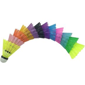12 Pcs Plastic Badminton Shuttlecocks Badminton Birdies Balls for Outdoor Sports Training