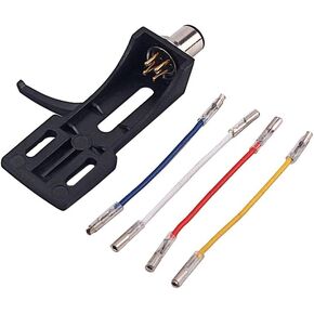 Alnicov for Various LP Phono Turntable Headshell Mount,Universal Phono Headshell with 4 Lead Wires