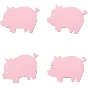 Pig Cut-outs, 12-Pack Table Topper Double-sided Birthday Baby Shower Party Decorations