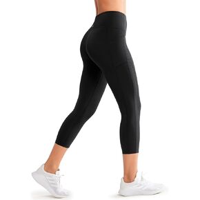 Yvette Capri Leggings with Pockets for Women Tummy Control Workout Leggings High Waisted Butt Lifting Running Tights