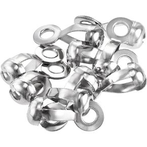 uxcell Ball Chain Connector, 10mm Pull Loop Crimp Link Stainless Steel Connection, Pack of 10