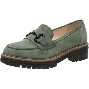 حذاء Penny Loafers للنساء مريح من الجلد السويدي ذو نعل سميك سهل الارتداء بدون كعب للعمل، حذاء بدون كعب نسائي كاجوال بمقاس أمريكي 5-12