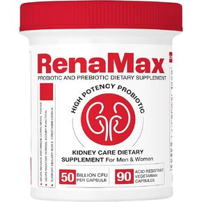 Capsule Kidney Restores & Kidney Care Supplement - Probiotic & Prebiotic Supplement to Support Normal Kidney Function - 50 Billion CFU per Capsule - Made in U.S.A - (90 Capsules)