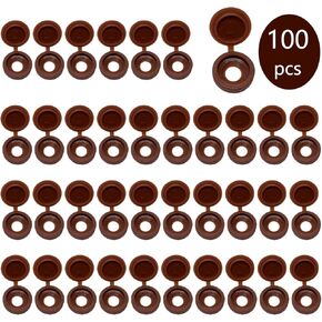 100 قطعة من أغطية المسمار البلاستيكية المفصلية | غسالة فليب بلايز | أغطية لولبية للأثاث والسيارات، أغطية لولبية قابلة للطي، تصميم زخرفي - أغطية أغطية لولبية مناسبة لعشاق الأعمال اليدوية والمحترفين in Kuwait