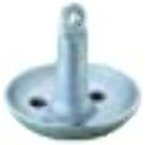 Attwood 9943-1 Cast Iron Mushroom Anchor, 15-Pounds, Aluminum-Plated Silver Finish, Gray