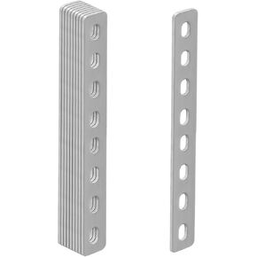 10Pcs Flat Straight Brace Brackets,8-1/8" Stainless Steel Slotted Slightly Adjustable Mending Plates Repair Fixing Brackets 2.7mm Thickness Straight Repair Joining Plates