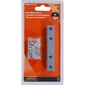 851678 zinc Mending Plates, 4" x 5/8"