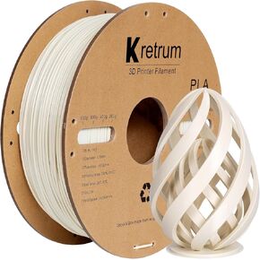 PLA Filament 1.75mm 3D Printer Filaments Cardboard Spool Refills 1kg Widely Compatible for Most FDM 3D Printers Fits ELEGOO Anycubic FlashForge Creality Bambu Prusa ect. Ivory White
