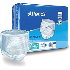 Attends Youth/Small Underwear Heavy Absorbency Bag of 20 by Attends
