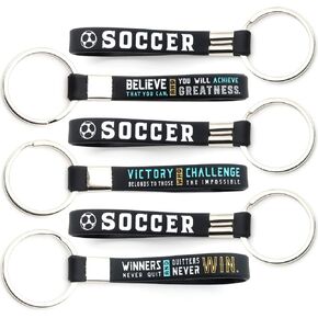 Inkstone Soccer Keychains with Motivational Quotes