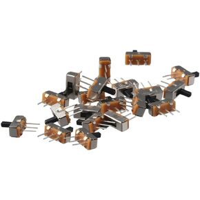 FEIYING Micro Slide Switch 20pcs 4mm Toggle Miniature 1P2T Micro Switch Mini 2 Position Toggle Switch