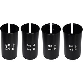 Set of 4 Sizes Bike Seat Post Adapter Shim Seat Post Adapter Bicycle Seat Tube Conversion Sleeve 25.4mm to 27.2/28.6/30.9/31.6mm 60mm Length Aluminum Alloy for Road Mountain Bike MTB