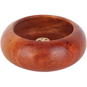 Wooden Incense Holder, Versatile Incense Holder Vietnamese Mini Round Incense Stick Buddhist Supplies Bowl Shape Incense Holder(Rosewood)