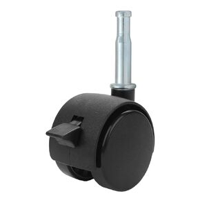 TWHN-40N-G02-BK-B 1.57" Diameter Nylon Wheel Hooded Brake Caster, 5/16" Diameter x 1-1/2" Length Grip Neck Stem, 67 lb Capacity Range