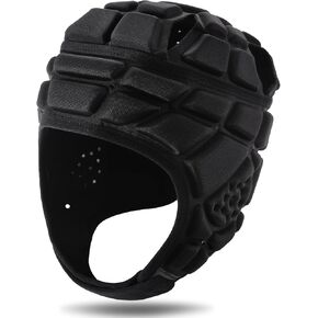 KRUI Soft Shell Helmet 7v7 Flag Football Helmet Scrump Cap Soft Padded Rugby Helmet Headguard Adjustable Breathable EVA Foam Impact Resistant for Youth Adults