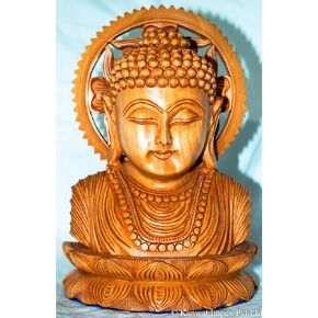 Lord Buddha Wooden Idol/Statue for Home and Office Decor and Vastu Remedies