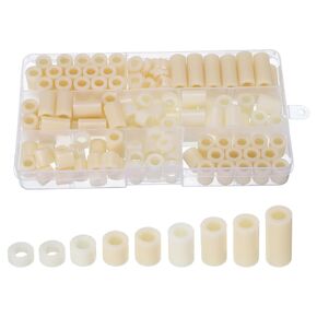 uxcell 150pcs Rubber Flat Washer Gasket Assortment M6.2, Bolts Spacers Washers Flat Gasket for Faucet or Plumbing White