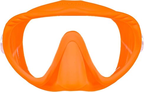 SCUBAPRO Ghost Scuba Dive Mask, Low-Volume Frameless Design w/Ultra Clear Single Lens, Silicone Skirt and Easy-Adjust Strap Buckles, Orange in Saudi Arabia